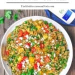 Roasted vegetable barley salad pin image 2.